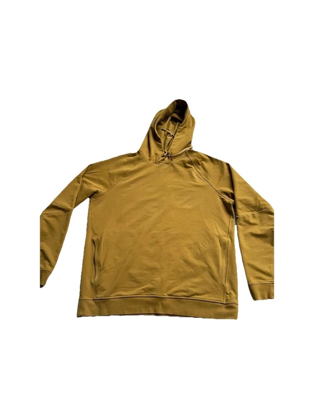 Lululemon City Sweat Gold Spice Kangaroo Pocket Pullover Sweater Hoodie Men XL